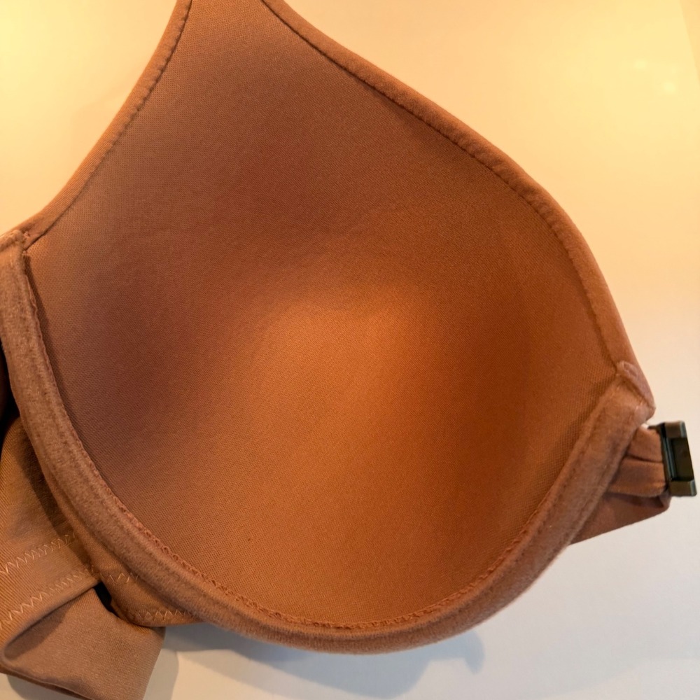 Front Close Underwire T-Shirt Bra 42D NEW Tan Nude Molded Cups Adjustable Straps - Picture 9 of 11